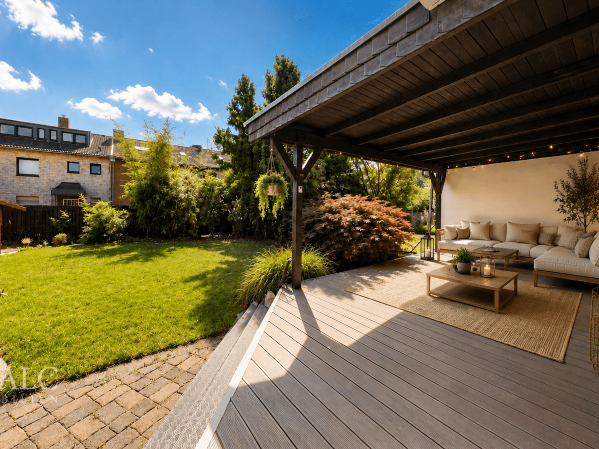 Terrasse mit Garten