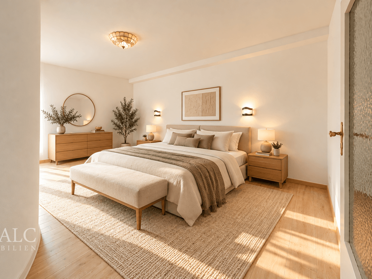 Elternschlafzimmer EG  KI-gestaged