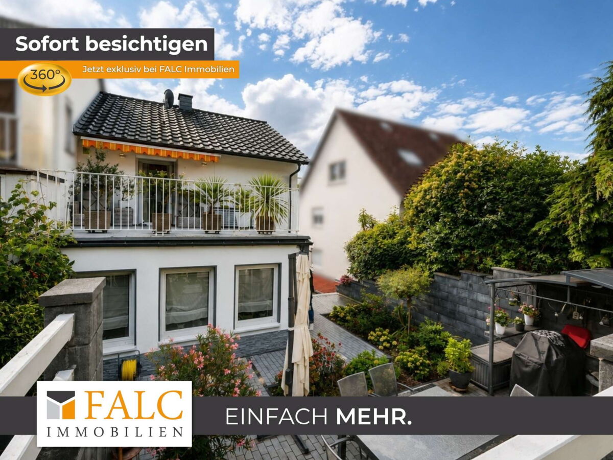 Außenansicht mit Terrasse