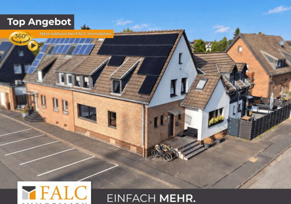 Sonnige Wohnstraße mit Solardächern