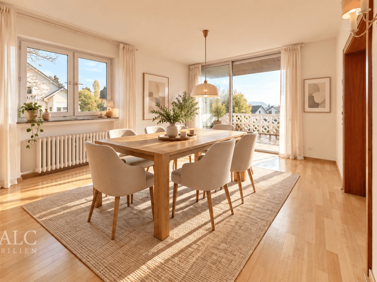 Esszimmer KI-gestaged